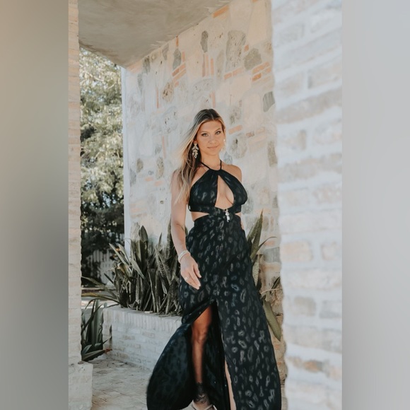 Sexy adjustable LULI FAMA black dress -size small - Picture 1 of 8